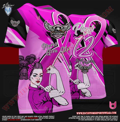 195 Never Give Up Ball Custom T-Shirts