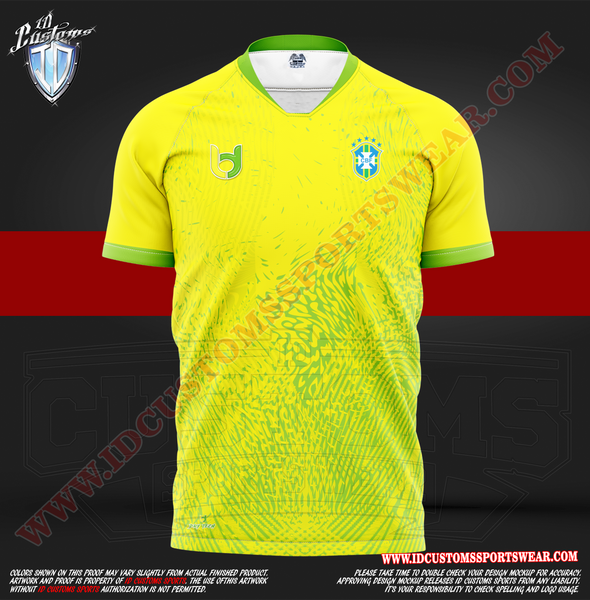 Custom brazil soccer jersey on sale