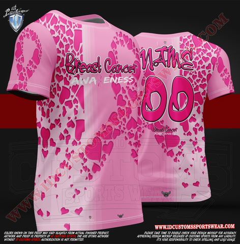 USA ID Custom Sports Wear Full Custem Sublimated Jersey Tshirt T-ShirtShirt Texas United States ID Custom Sports Wear Full Custem Sublimated Jersey Tshirt T-Shirt BREAST AWARENESS