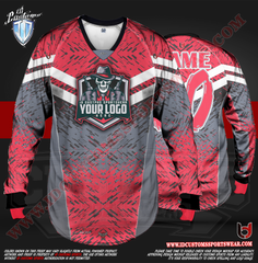 Custom Sports Wear Semi Pro Paintball Custom Sublimated Jersey Semi Pro Paintball Shirt Texas United States ID Custom Sports Wear Pro Paintball Full Custem Sublimated Jersey Reg Paintball Pro Paintball Red Hood Paintball Pro Shirt