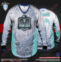 Custom Sports Wear Semi Pro Paintball Custom Sublimated Jersey Semi Pro Paintball Shirt Texas United States ID Custom Sports Wear Pro Paintball Full Custem Sublimated Jersey Reg Paintball Pro Paintball Blue Lagoon Paintball Pro Shirt