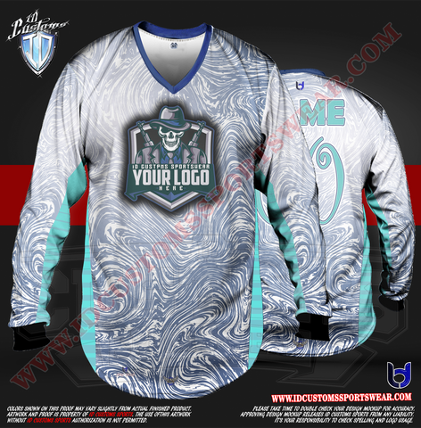 Custom Sports Wear Semi Pro Paintball Custom Sublimated Jersey Semi Pro Paintball Shirt Texas United States ID Custom Sports Wear Pro Paintball Full Custem Sublimated Jersey Reg Paintball Pro Paintball Blue Lagoon Reg Paintball Shirt