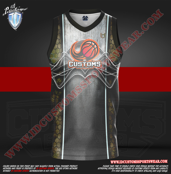 18 Adult Metal Camo Full Basketball Uniform – ID Customs SportsWear
