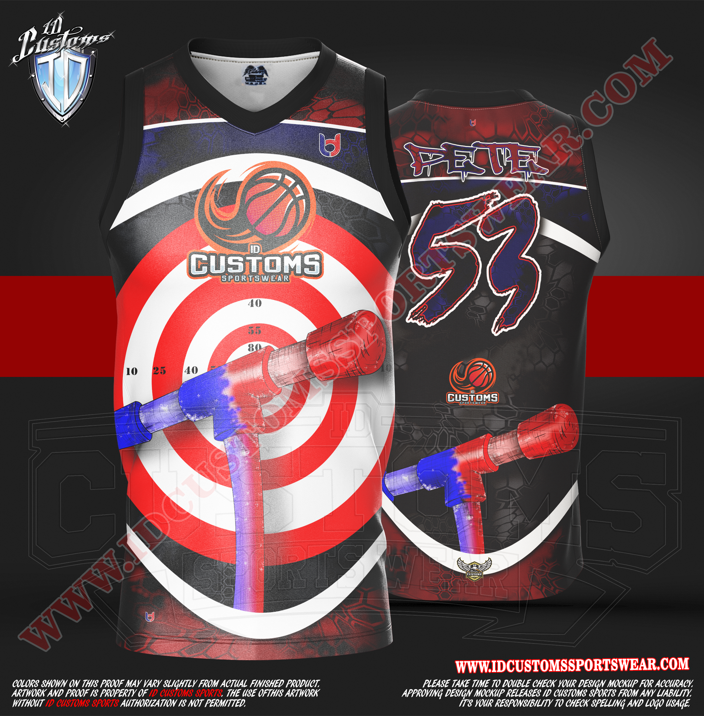 19 Kids Target Basketball Uniform Package Full Custom – ID Customs ...