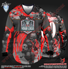 Custom Sports Wear Semi Pro Paintball Custom Sublimated Jersey Semi Pro Paintball Shirt Texas United States ID Custom Sports Wear Pro Paintball Full Custem Sublimated Jersey Reg Paintball Pro Paintball Blood In The Skull Reg Paintball Shirt