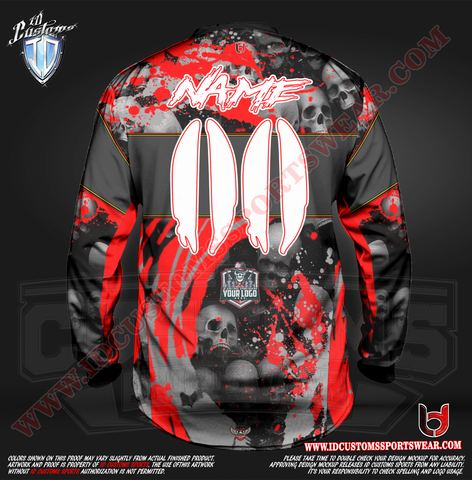 Custom Sports Wear Semi Pro Paintball Custom Sublimated Jersey Semi Pro Paintball Shirt Texas United States ID Custom Sports Wear Pro Paintball Full Custem Sublimated Jersey Reg Paintball Pro Paintball Blood In The Skull Reg Paintball Shirt