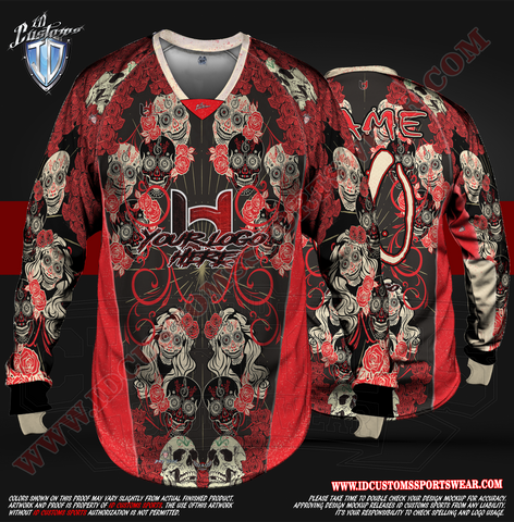 Custom Sports Wear Semi Pro Paintball Custom Sublimated Jersey Semi Pro Paintball Shirt Texas United States ID Custom Sports Wear Pro Paintball Full Custem Sublimated Jersey Reg Paintball Pro Paintball Day of The Dead Paintball Pro Shirt