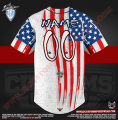 Custom Red USA Baseball Jersey