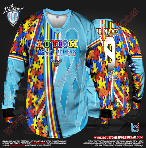 Custom Sports Wear Semi Pro Paintball Custom Sublimated Jersey Semi Pro Paintball Shirt Texas United States ID Custom Sports Wear Pro Paintball Full Custem Sublimated Jersey Reg Paintball Pro Paintball Autism Awareness Paintball Pro Shirt