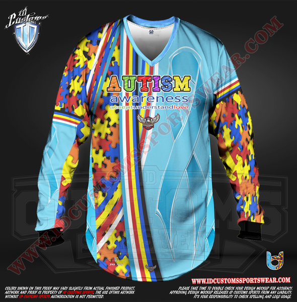 Custom Sports Wear Semi Pro Paintball Custom Sublimated Jersey Semi Pro Paintball Shirt Texas United States ID Custom Sports Wear Pro Paintball Full Custem Sublimated Jersey Reg Paintball Pro Paintball Autism Awareness Paintball Shirt