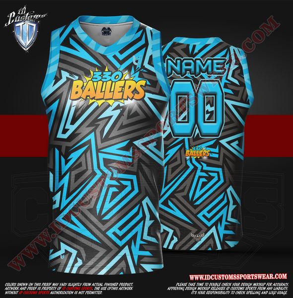 330 Ballers Blue Basketball Custom Jersey – ID Customs SportsWear