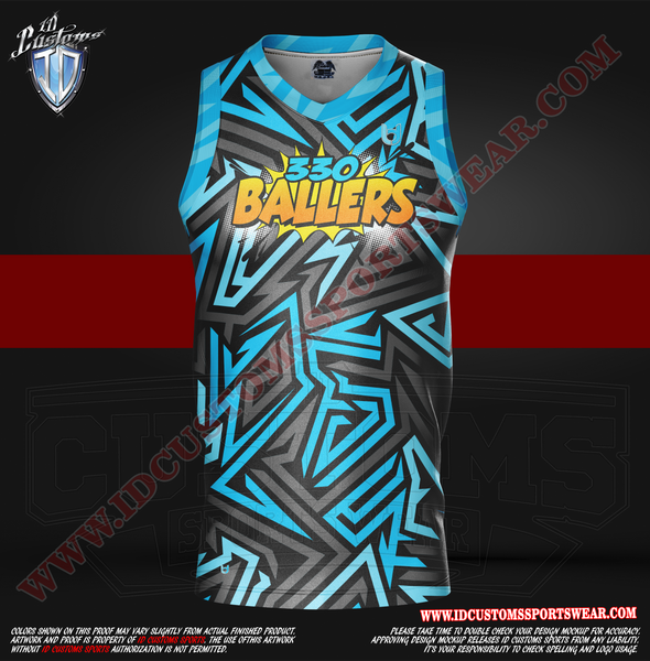 330 Ballers Blue Basketball Custom Jersey – ID Customs SportsWear