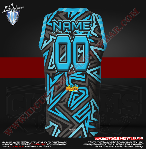 330 Ballers Blue Basketball Custom Jersey – ID Customs SportsWear