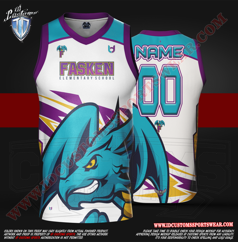 Kids Faskent Basketball Uniform Package Full Custom