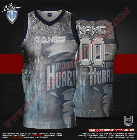 Kids Hurricanes Basketball Uniform Package Full Custom