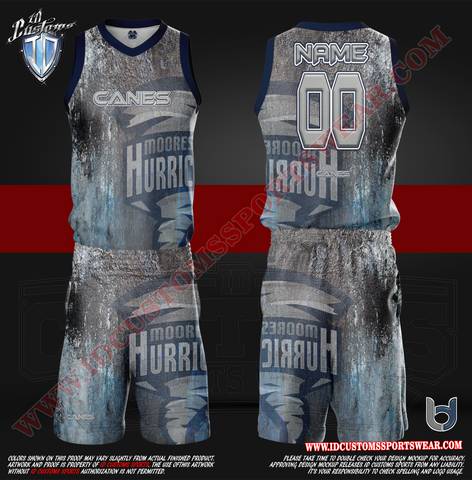 Adult Hurricanes Full Basketball Uniform