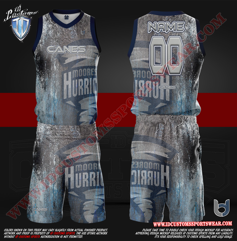 Kids Hurricanes Basketball Uniform Package Full Custom