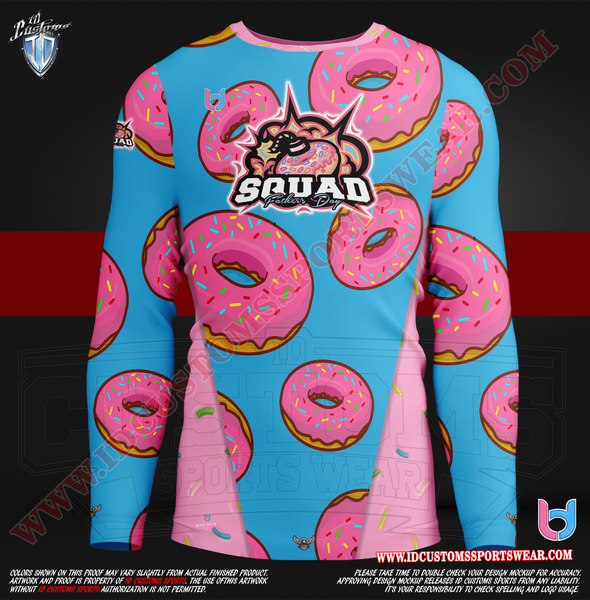 Donuts Boom Squat Long Sleeve Shirt