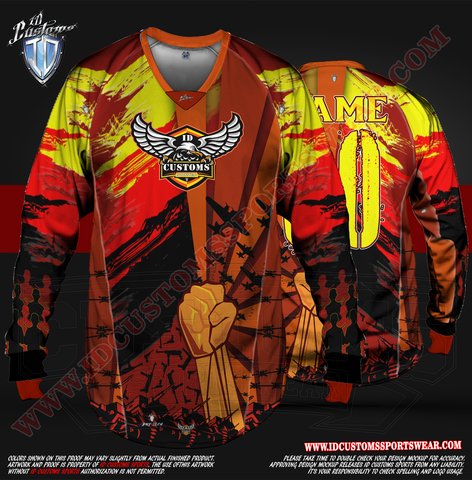 Custom Sports Wear Semi Pro Paintball Custom Sublimated Jersey Semi Pro Paintball Shirt Texas United States ID Custom Sports Wear Pro Paintball Full Custem Sublimated Jersey Reg Paintball Pro Paintball Freedom Paintball Shirt