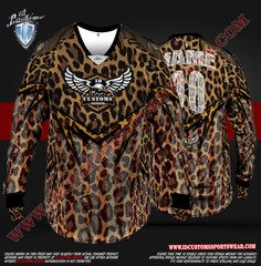 Custom Sports Wear Semi Pro Paintball Custom Sublimated Jersey Semi Pro Paintball Shirt Texas United States ID Custom Sports Wear Pro Paintball Full Custem Sublimated Jersey Reg Paintball Pro Paintball WW3 Leopard Paintball Pro Shirt