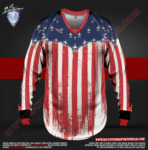 Custom Sports Wear Semi Pro Paintball Custom Sublimated Jersey Semi Pro Paintball Shirt Texas United States ID Custom Sports Wear Pro Paintball Full Custem Sublimated Jersey Reg Paintball Pro Paintball 4th of July Paintball Pro Shirt