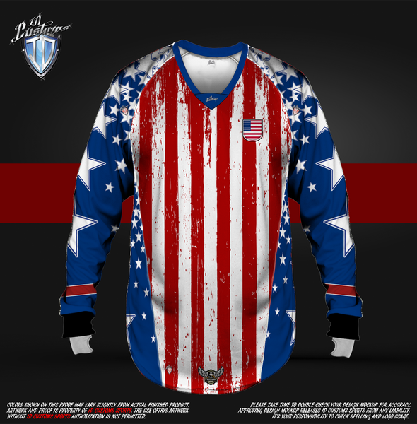 Custom Sports Wear Semi Pro Paintball Custom Sublimated Jersey Semi Pro Paintball Shirt Texas United States ID Custom Sports Wear Pro Paintball Full Custem Sublimated Jersey Reg Paintball Pro Paintball My USA Paintball Shirt