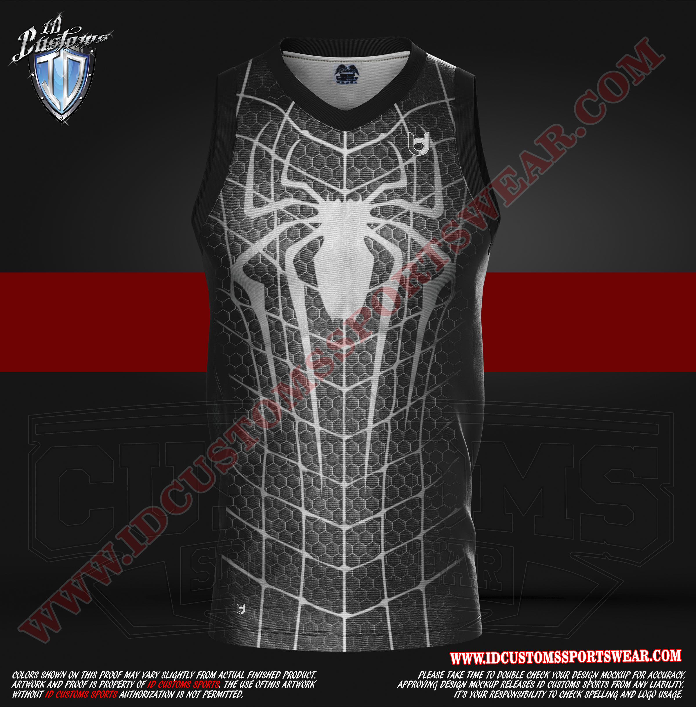 Black Spider Basketball Custom Jersey – ID Customs SportsWear