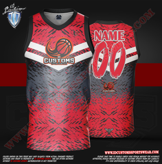 Red sublimation basketball jersey shop