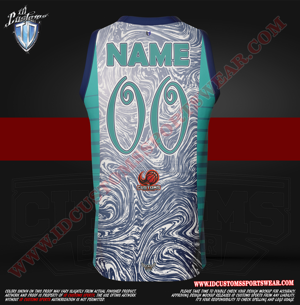17 Blue Lagoon Basketball Custom Jersey – ID Customs SportsWear