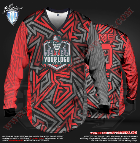Blood In The Skull Reg Paintball Shirt – ID Customs SportsWear