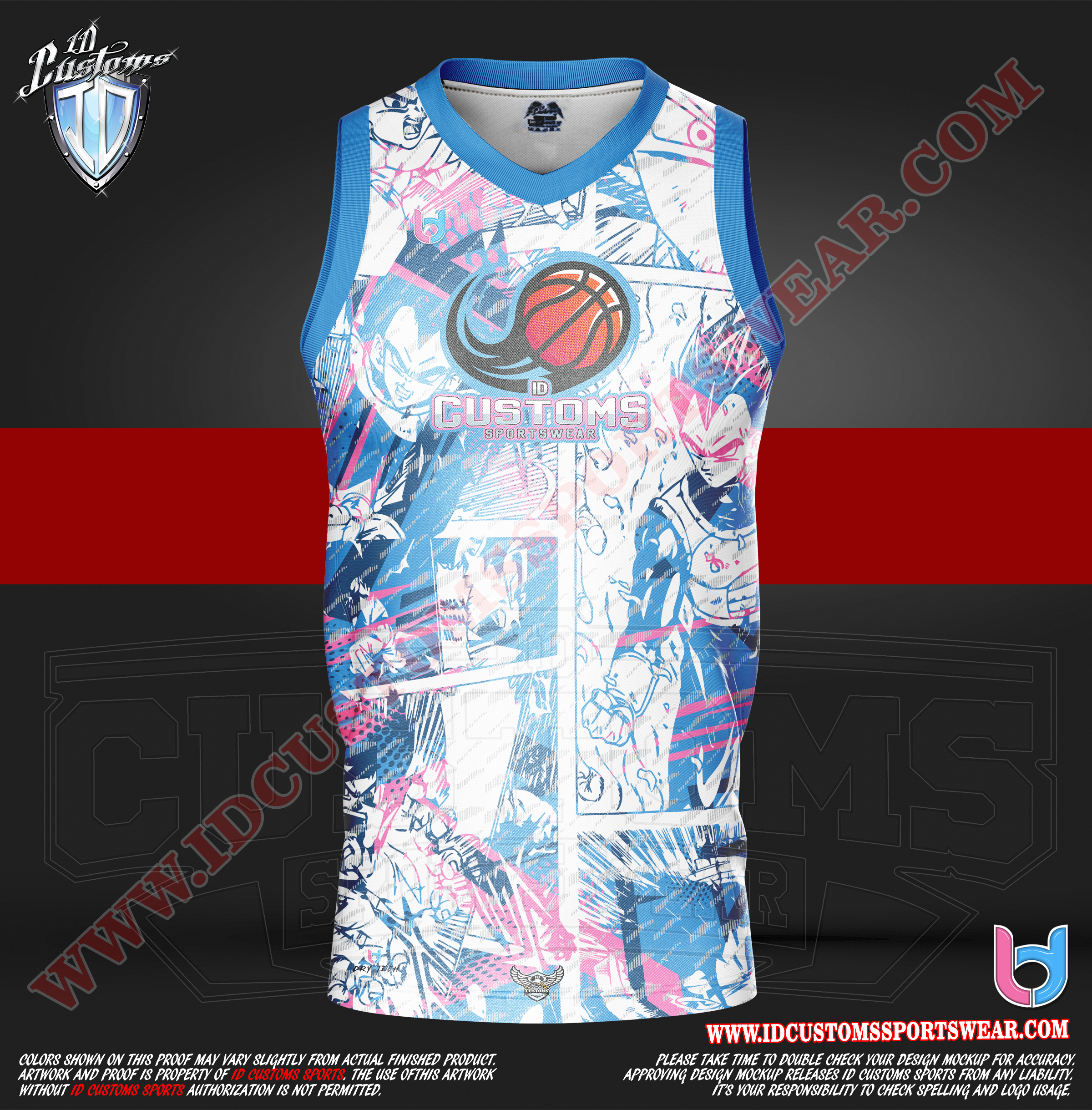Sublimated Basketball Jersey Vikings style