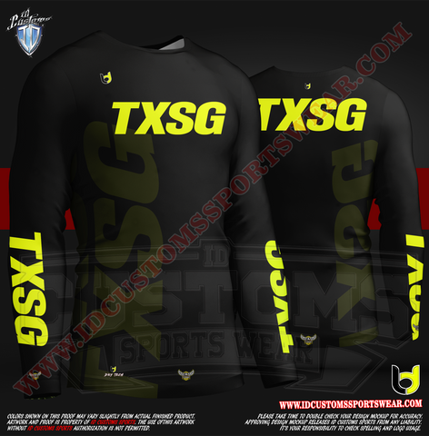 ID Custom Sports Wear Pro Paintball Custem Sublimated Jersey Long Sleeve Shirt TXSG