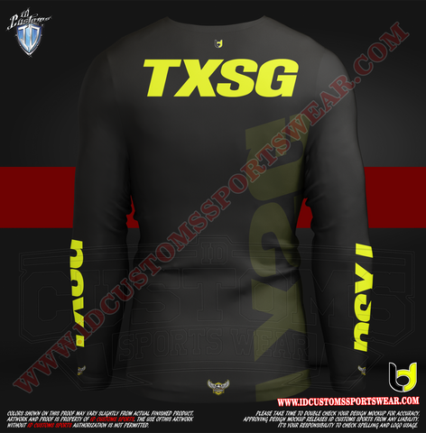 ID Custom Sports Wear Pro Paintball Custem Sublimated Jersey Long Sleeve Shirt TXSG