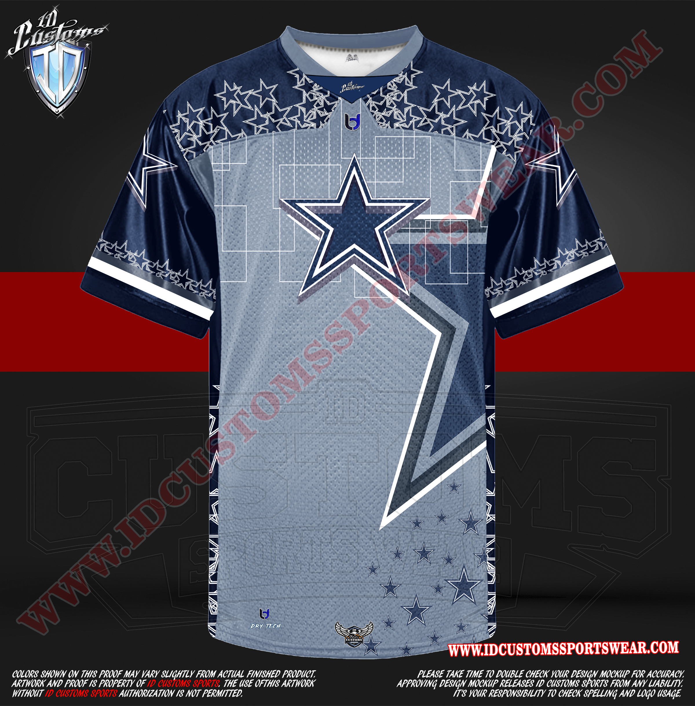 105 Cowboys Football JERSEYS – ID Customs SportsWear