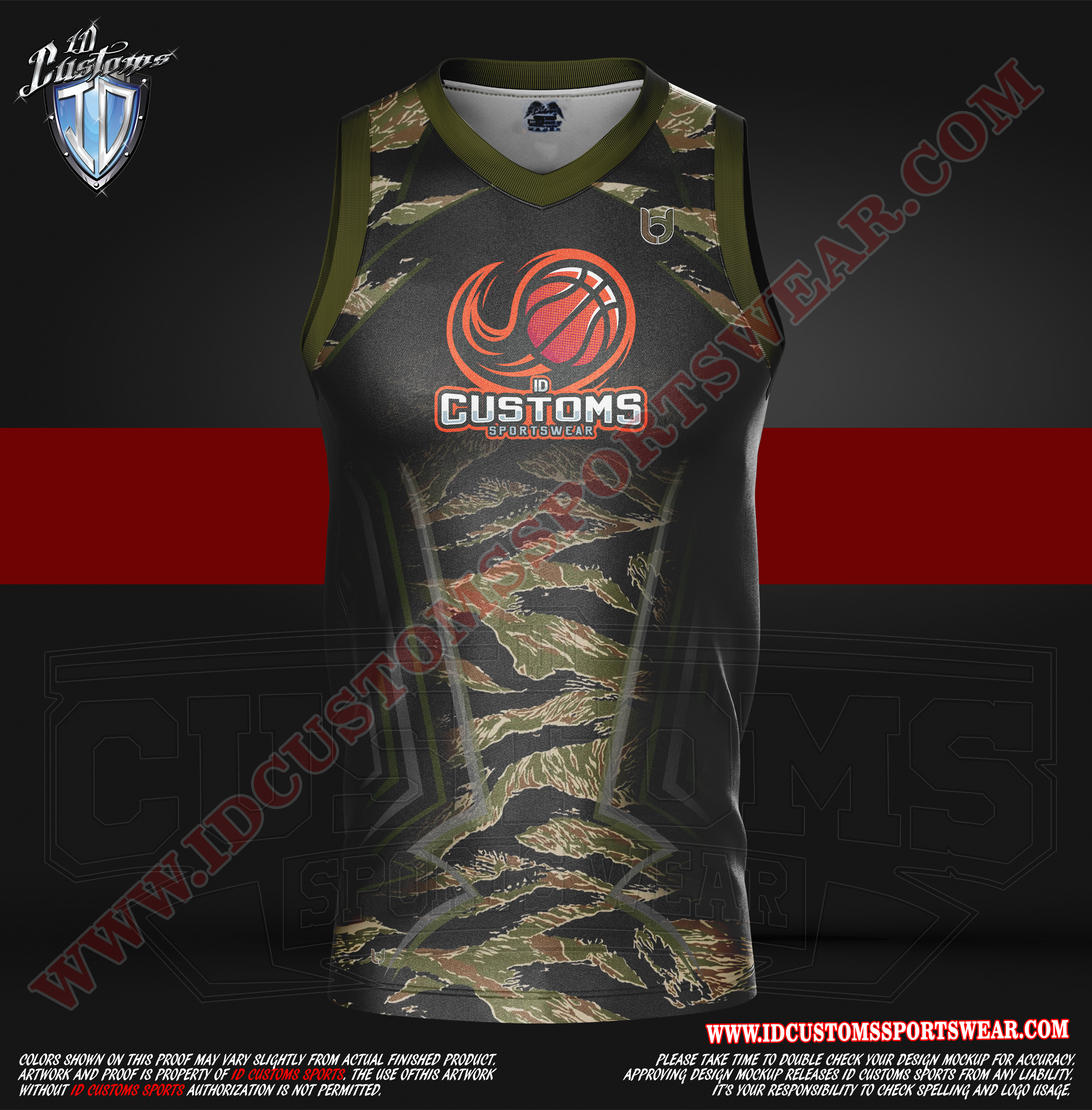 Tigers Custom Dye Sublimated Basketball Jersey