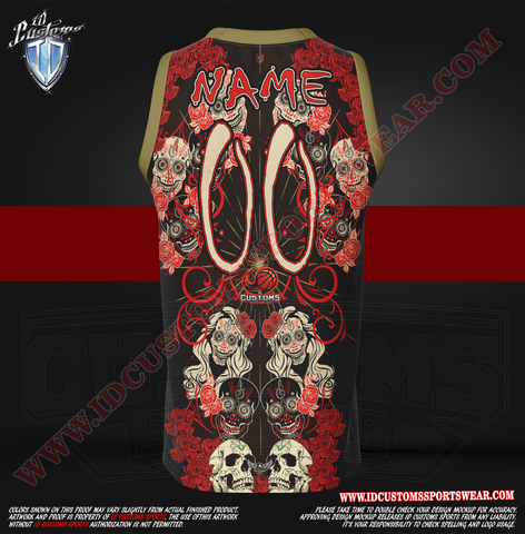 Basketball Full Sublimation Shirts Custom Sports Wear Semi Pro Paintball Custom Sublimated Jersey Semi Pro Paintball Shirt Texas United States ID Custom Sports Wear Pro Paintball Full Custem Sublimated Jersey Basketball Custom Jersey Day Of The Dead 