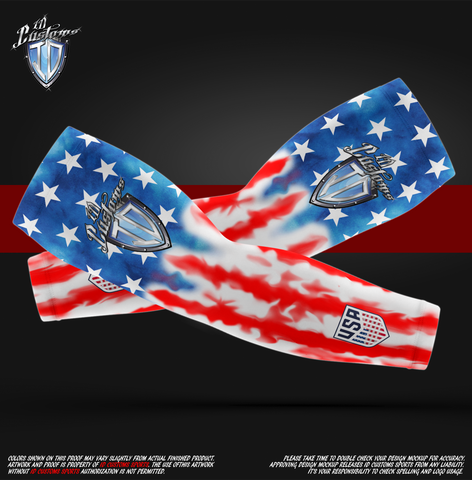 ID Custom Sports Wear Pro Paintball Custom Sublimated Groovy USA Arm Sleeves