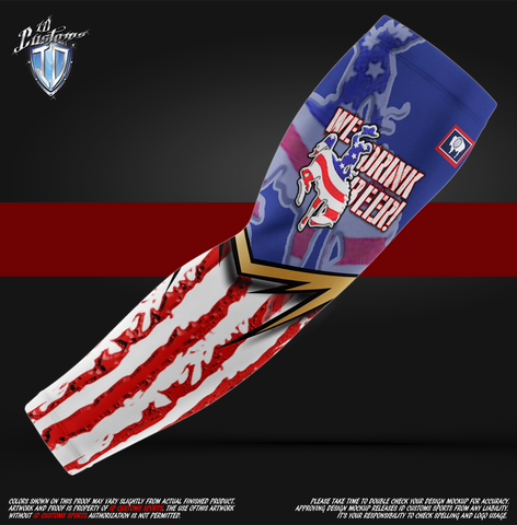 ID Custom Sports Wear Pro Paintball Custom Sublimated We Drink Beer Arm Sleeves Arm Sleeve