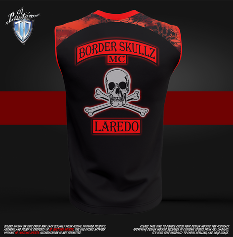 ID Custom Sports Wear Pro Paintball Custem Sublimated Jersey T-Shirt Pro Border Skulls