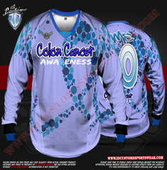 Colon Cancer Awareness ID Custom Sports Wear Semi Pro Paintball Custom Sublimated Jersey Semi Pro Paintball Shirt Texas United States