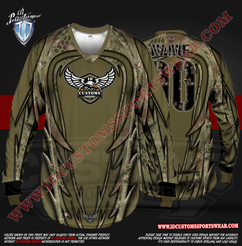 Destroy ID Custom Sports Wear Semi Pro Paintball Custom Sublimated Jersey Semi Pro Paintball Shirt Texas United States