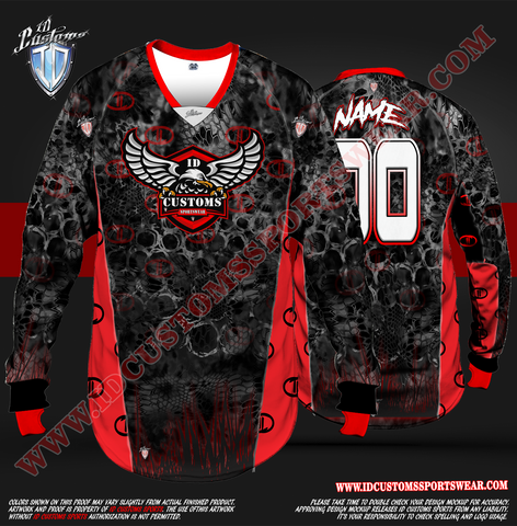 Dust D ID Custom Sports Wear Semi Pro Paintball Custom Sublimated Jersey Semi Pro Paintball Shirt Texas United States