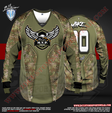 MVP ID Custom Sports Wear Semi Pro Paintball Custom Sublimated Jersey Semi Pro Paintball Shirt Texas United States