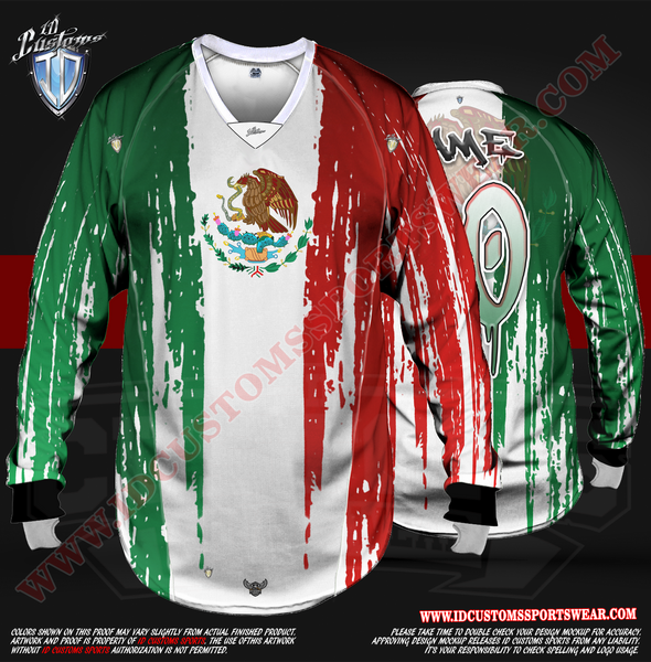 USA ID Custom Sports Wear Semi Pro Paintball Custom Sublimated Jersey Semi Pro Paintball Shirt Texas United States ID Custom Sports Wear Pro Paintball Full Custem Sublimated Jersey Reg Paintball Shirt Viva Mexico Cabrones