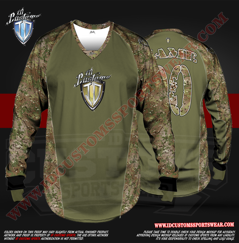 Soldier 01 ID Custom Sports Wear Semi Pro Paintball Custom Sublimated Jersey Semi Pro Paintball Shirt Texas United States