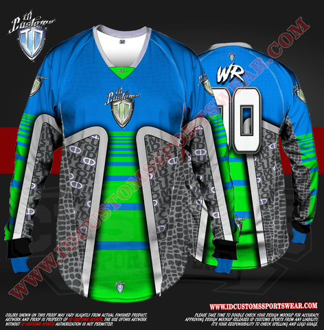 ID Blue ID Custom Sports Wear Semi Pro Paintball Custom Sublimated Jersey Semi Pro Paintball Shirt Texas United States