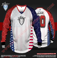 USA 1 ID Custom Sports Wear Semi Pro Paintball Custom Sublimated Jersey Semi Pro Paintball Shirt Texas United States