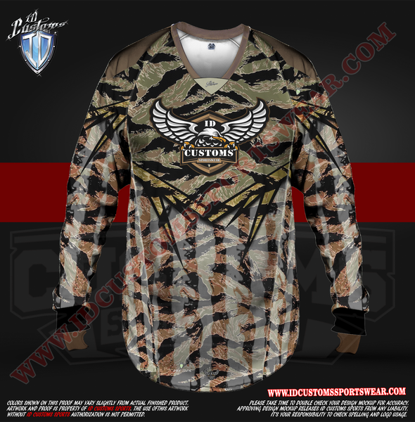 WW3 ID Custom Sports Wear Semi Pro Paintball Custom Sublimated Jersey Semi Pro Paintball Shirt Texas United States