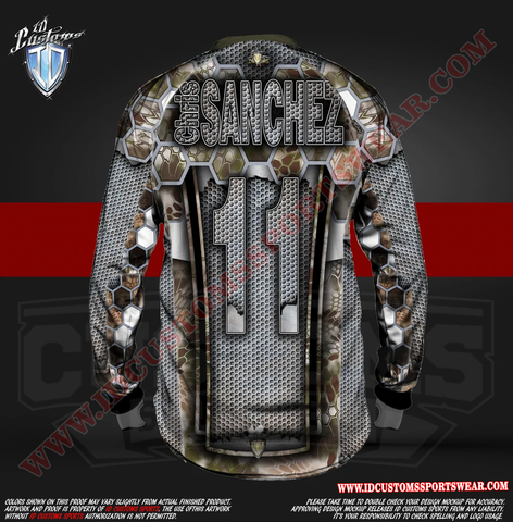 6 Camo ID Custom Sports Wear Semi Pro Paintball Custom Sublimated Jersey Semi Pro Paintball Shirt Texas United States