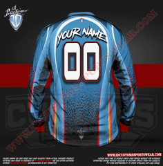 Blue ID Custom Sports Wear Semi Pro Paintball Custom Sublimated Jersey Semi Pro Paintball Shirt Texas United States